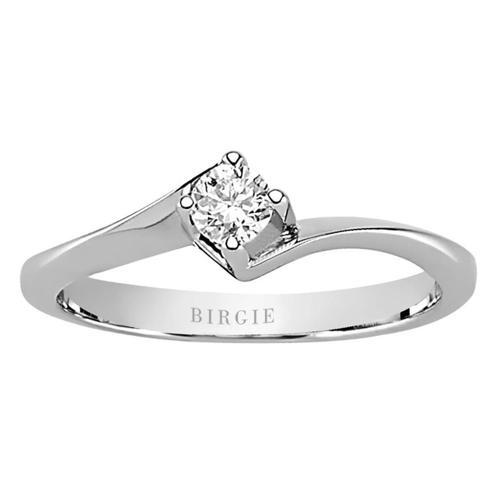 Bague solitaire diamant 0,16 carat