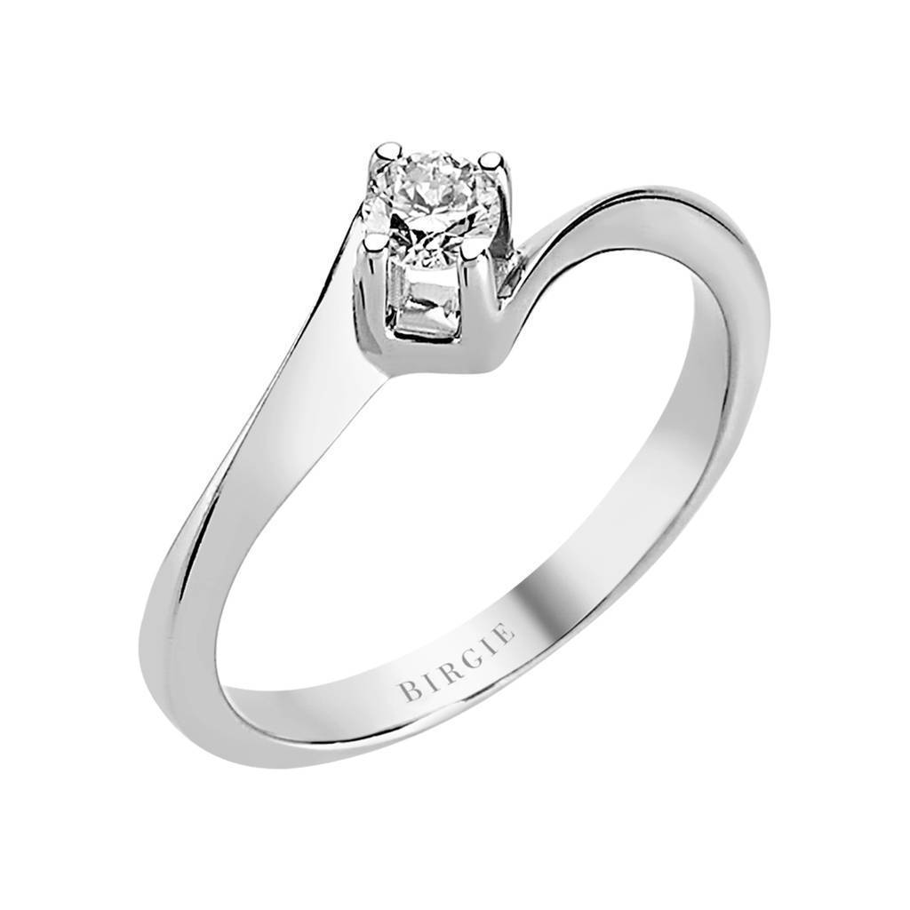Bague solitaire diamant 0,16 carat