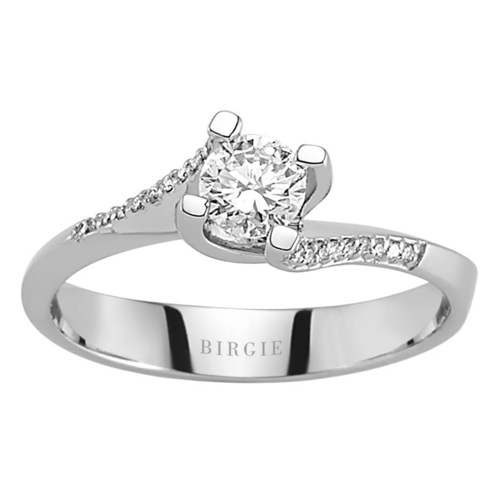 Bague de fiançailles halo de diamants de 0,35 carat