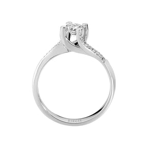 Bague de fiançailles halo de diamants de 0,35 carat