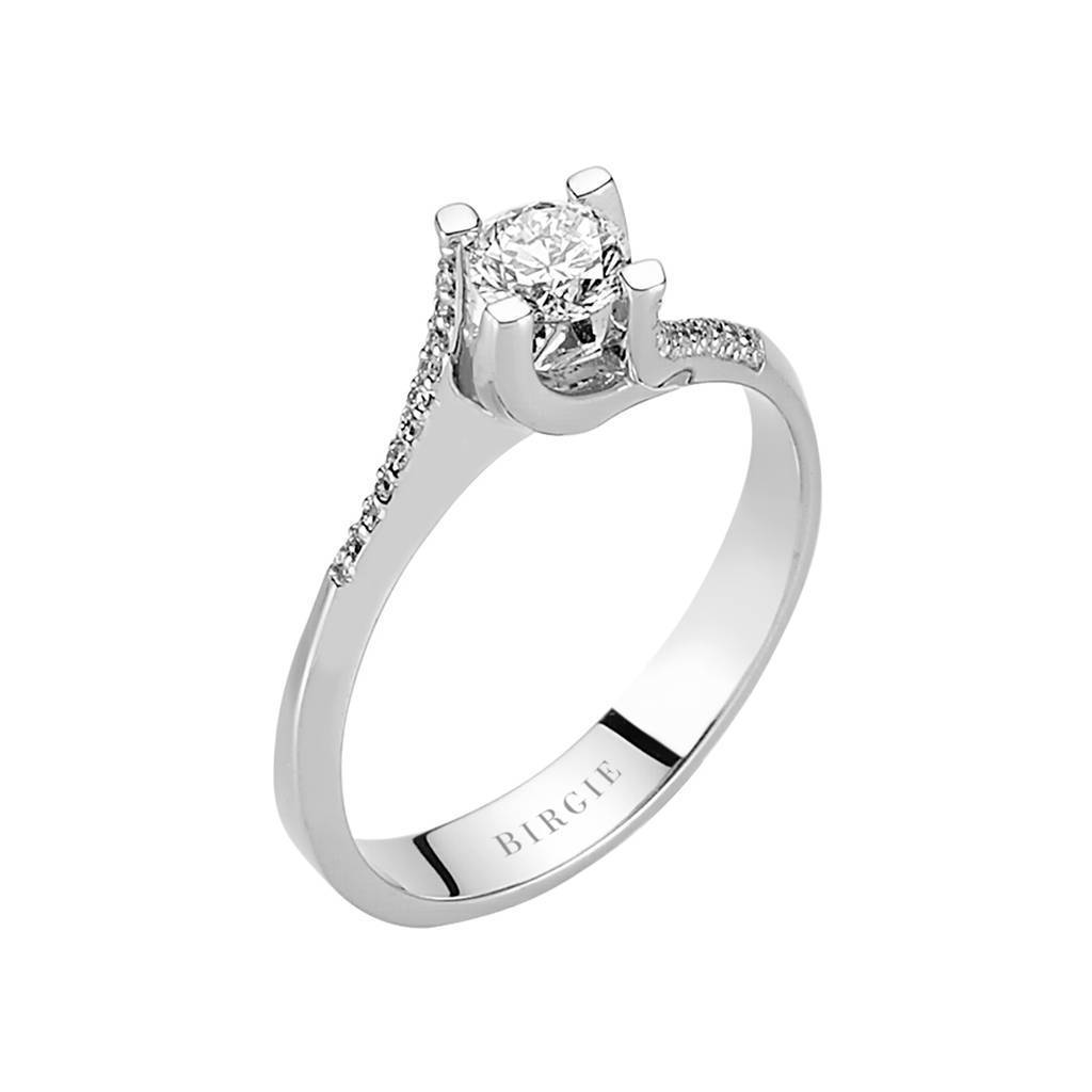 Bague de fiançailles halo de diamants de 0,35 carat