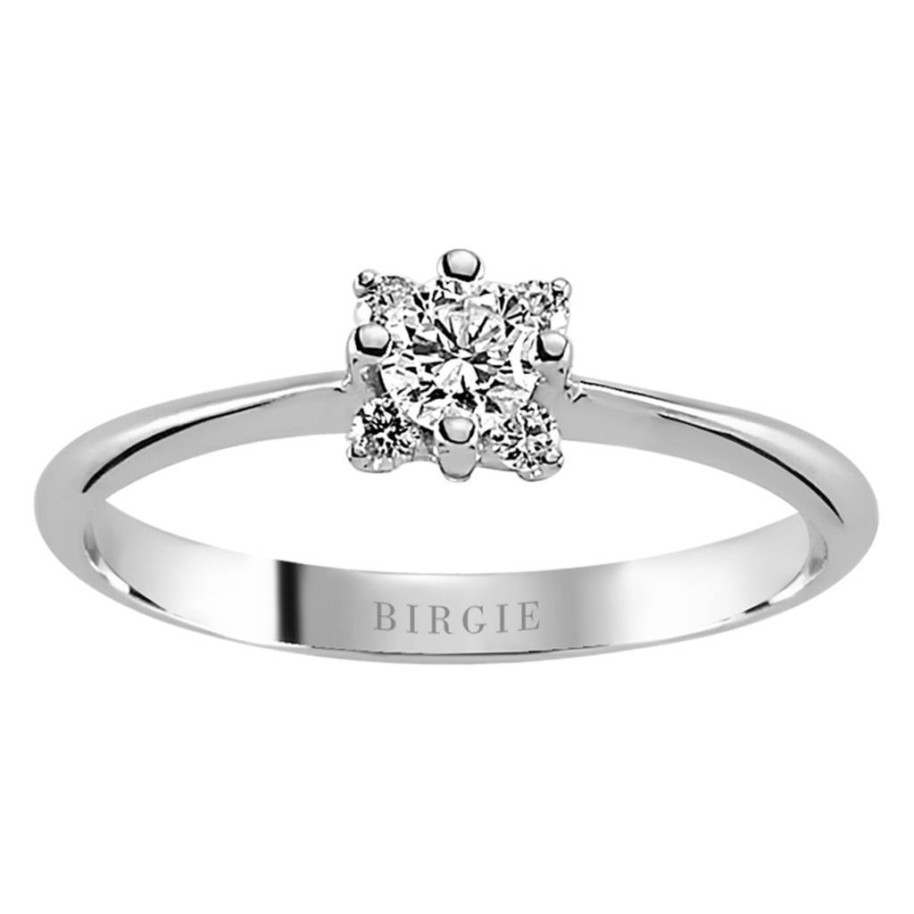 Bague de fiançailles halo de diamants de 0,31 carat