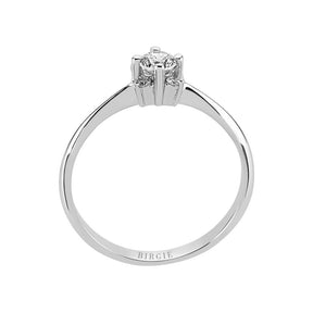 Bague de fiançailles halo de diamants de 0,31 carat