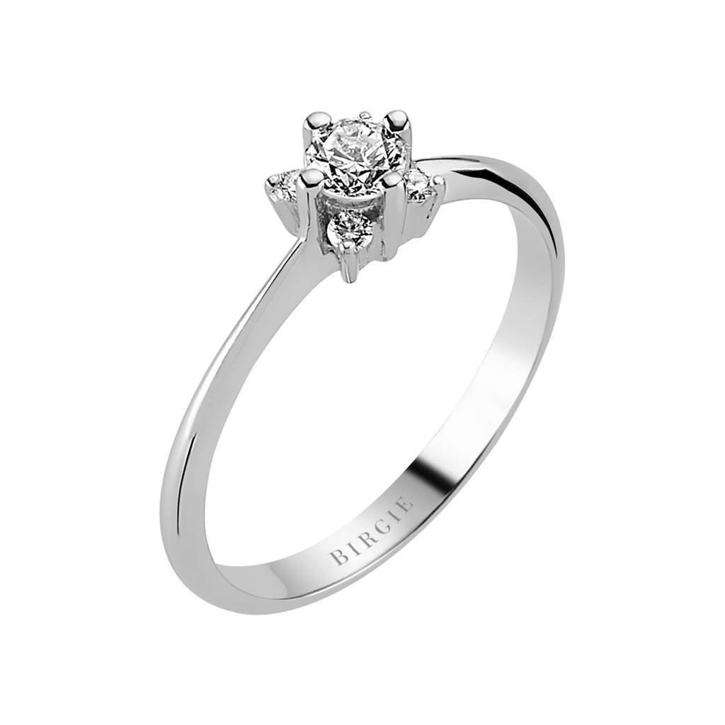 Bague de fiançailles halo de diamants de 0,31 carat