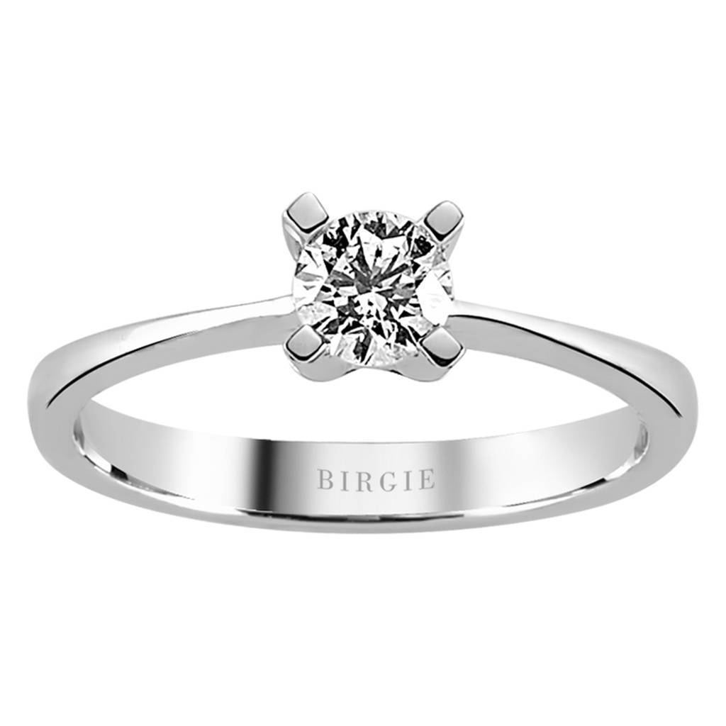 Bague solitaire diamant 0,37 carat
