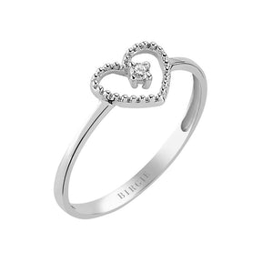 Bague solitaire diamant dans mon cœur