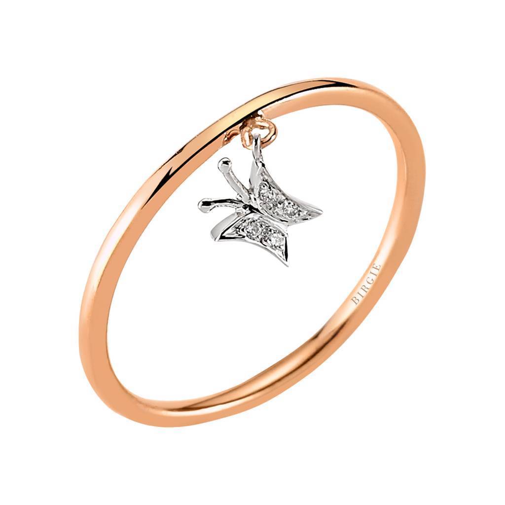 Bague papillon diamant