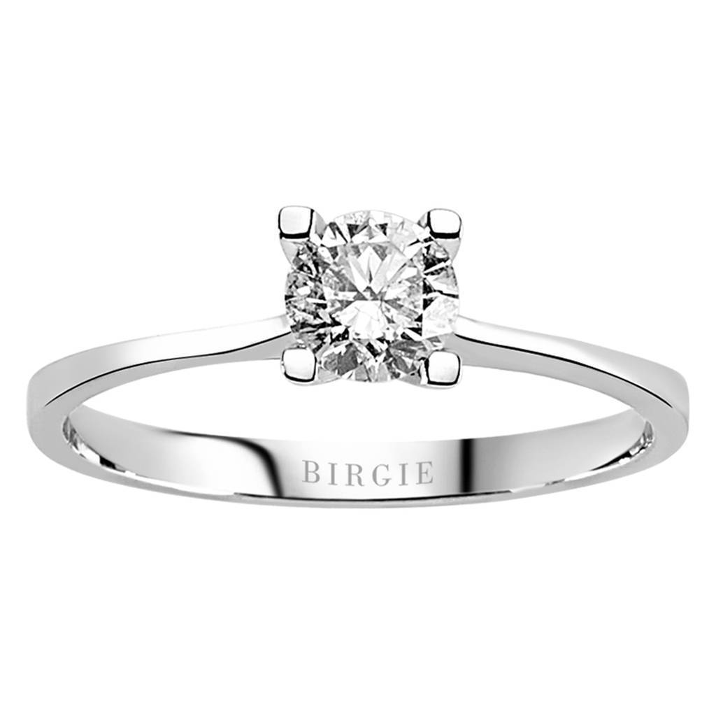 Bague solitaire diamant couleur G 0,49 carat
