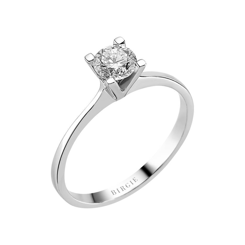 Bague solitaire diamant couleur G 0,49 carat