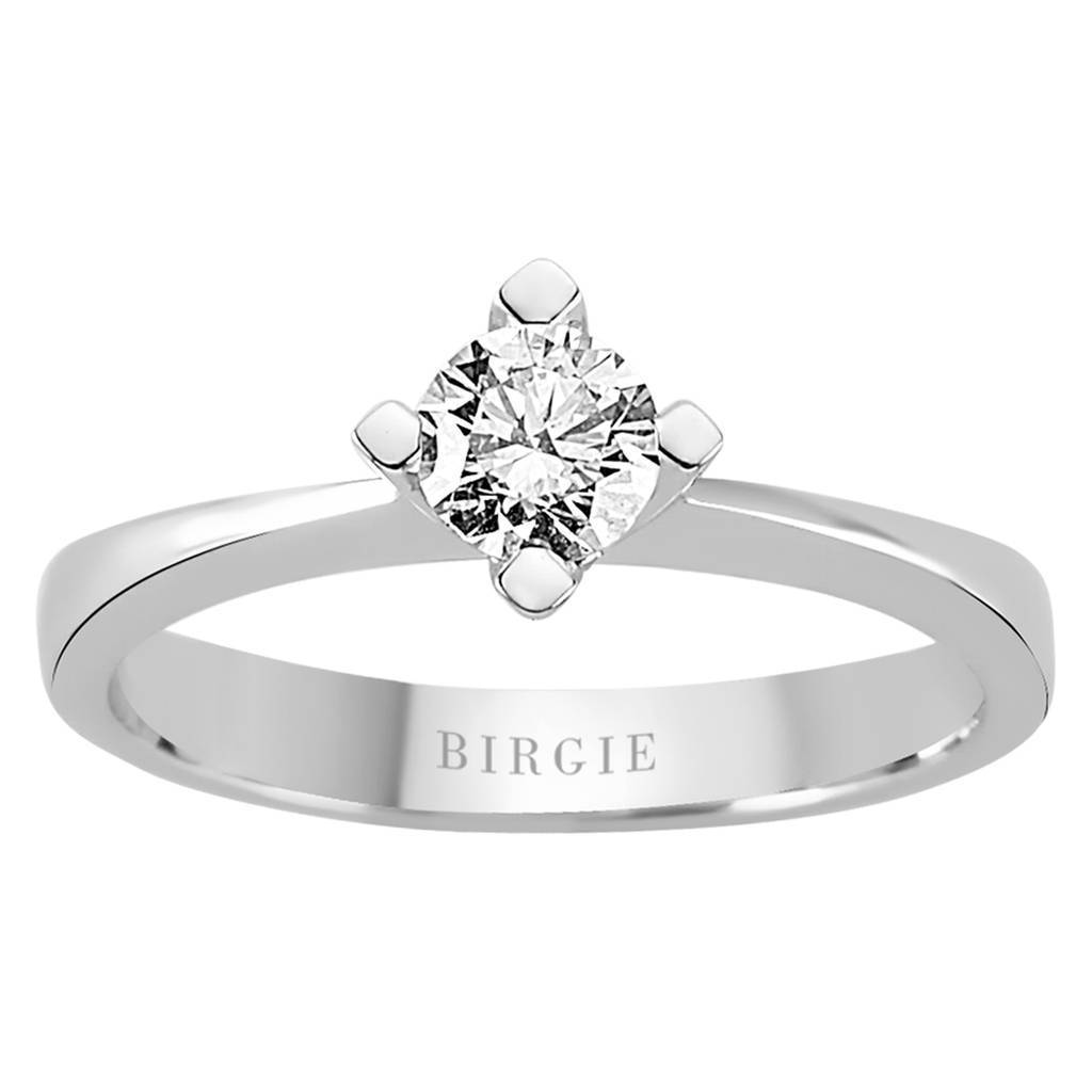 Bague solitaire diamant 0,37 carat