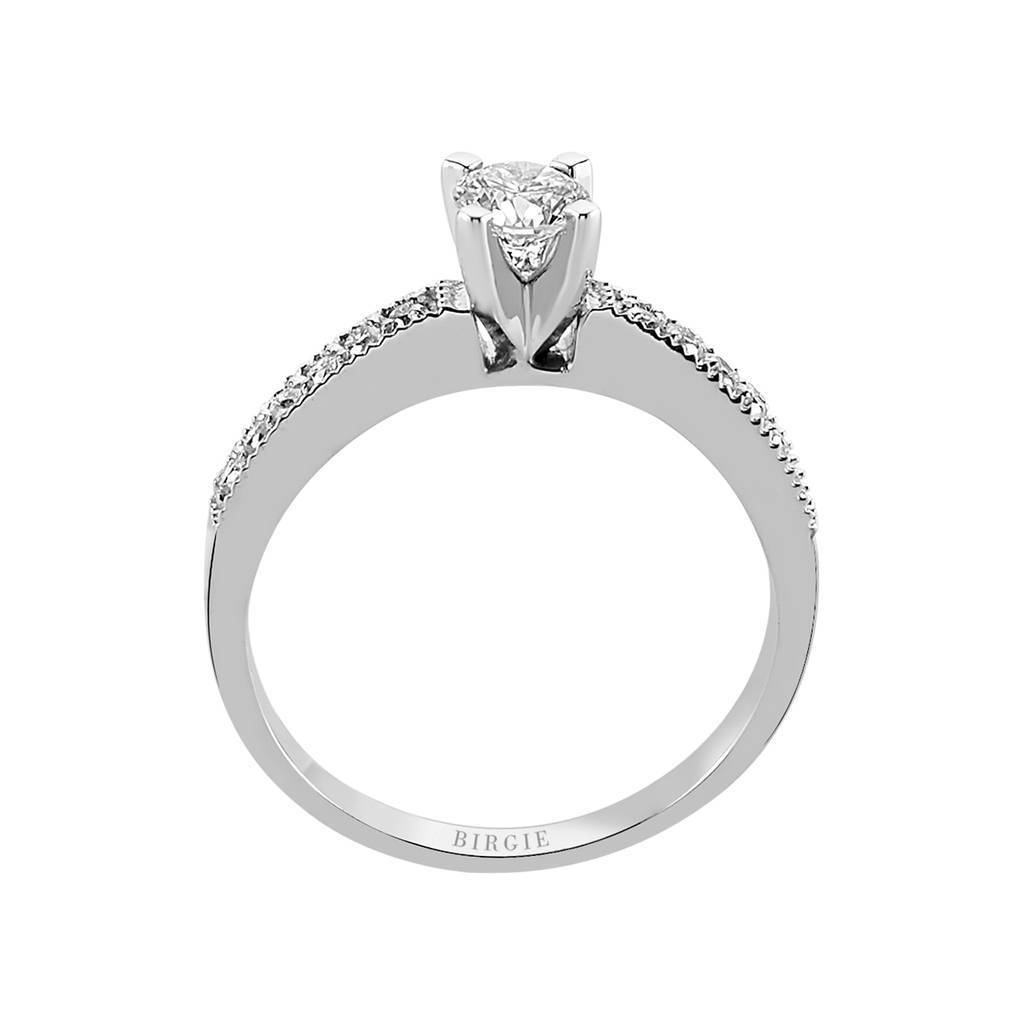 Bague de fiançailles halo de diamants total de 0,55 carat
