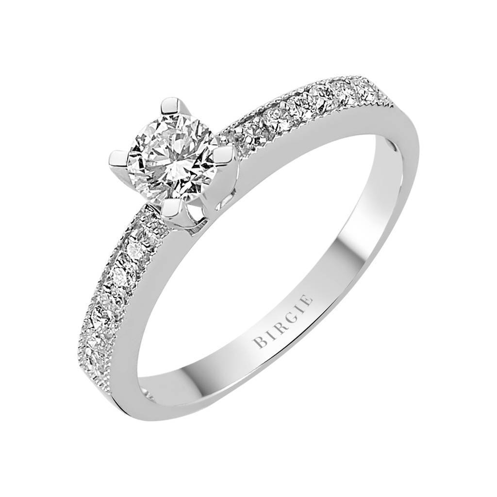 Bague de fiançailles halo de diamants total de 0,55 carat