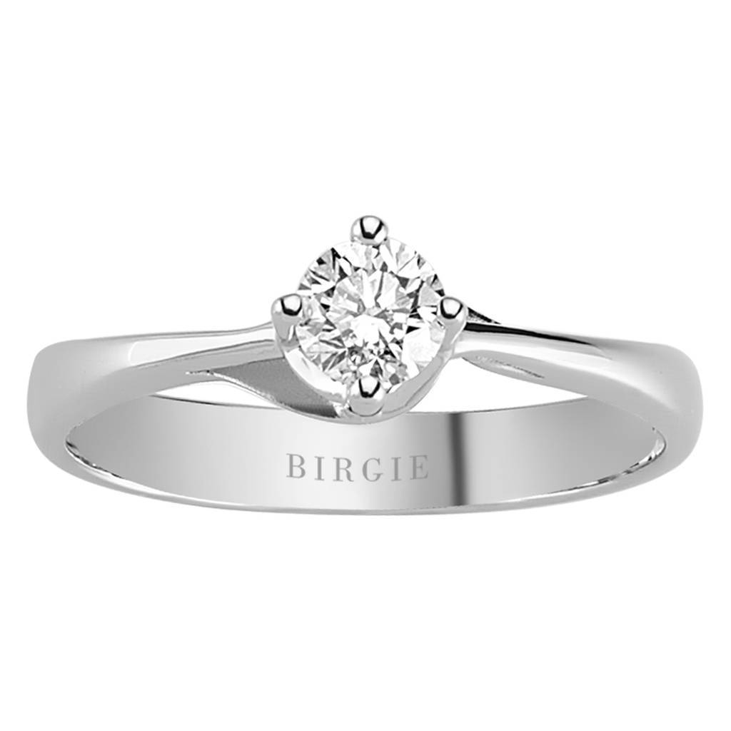Bague solitaire diamant couleur G 0,28 carat