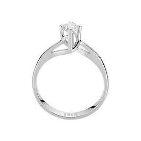 Bague solitaire diamant couleur G 0,28 carat