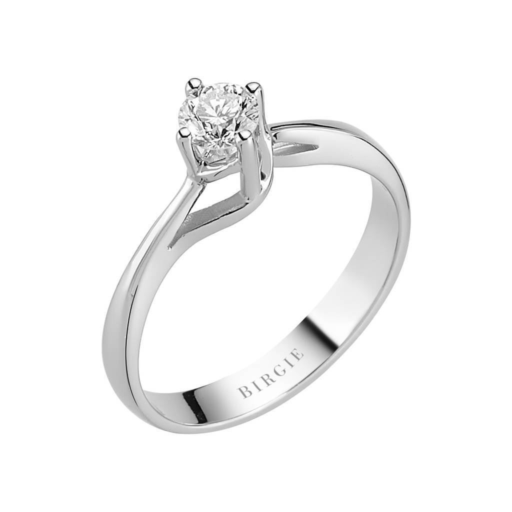 Bague solitaire diamant couleur G 0,28 carat