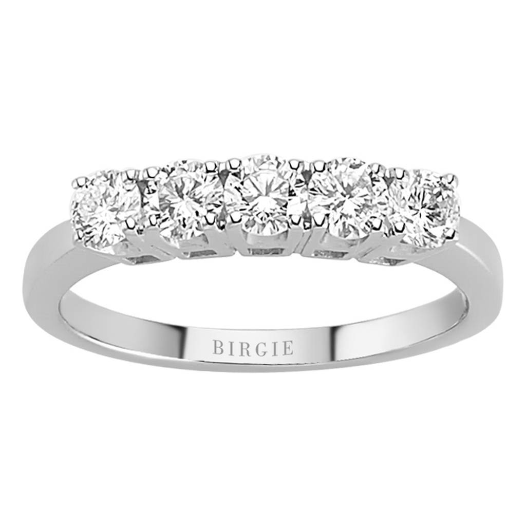 Bague de fiançailles 5 pierres diamant 0,73 carat
