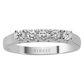 Bague de fiançailles 5 pierres diamant 0,26 carat