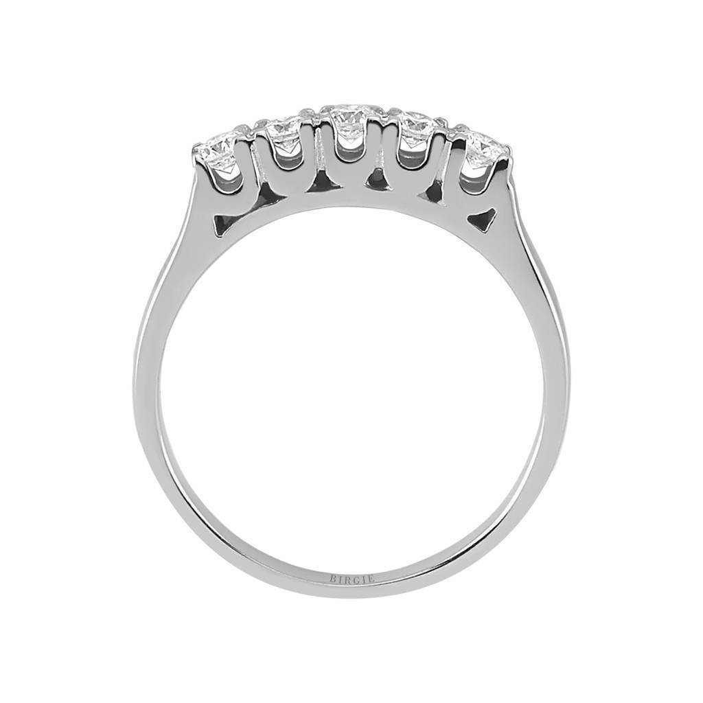 Bague de fiançailles 5 pierres diamant 0,26 carat