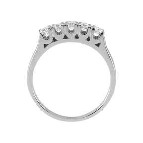Bague de fiançailles 5 pierres diamant 0,26 carat
