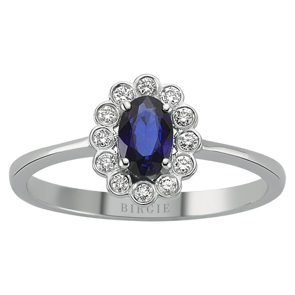 Oval Sapphire and Diamond Ring