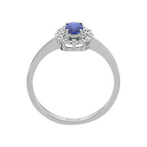 Oval Sapphire and Diamond Ring