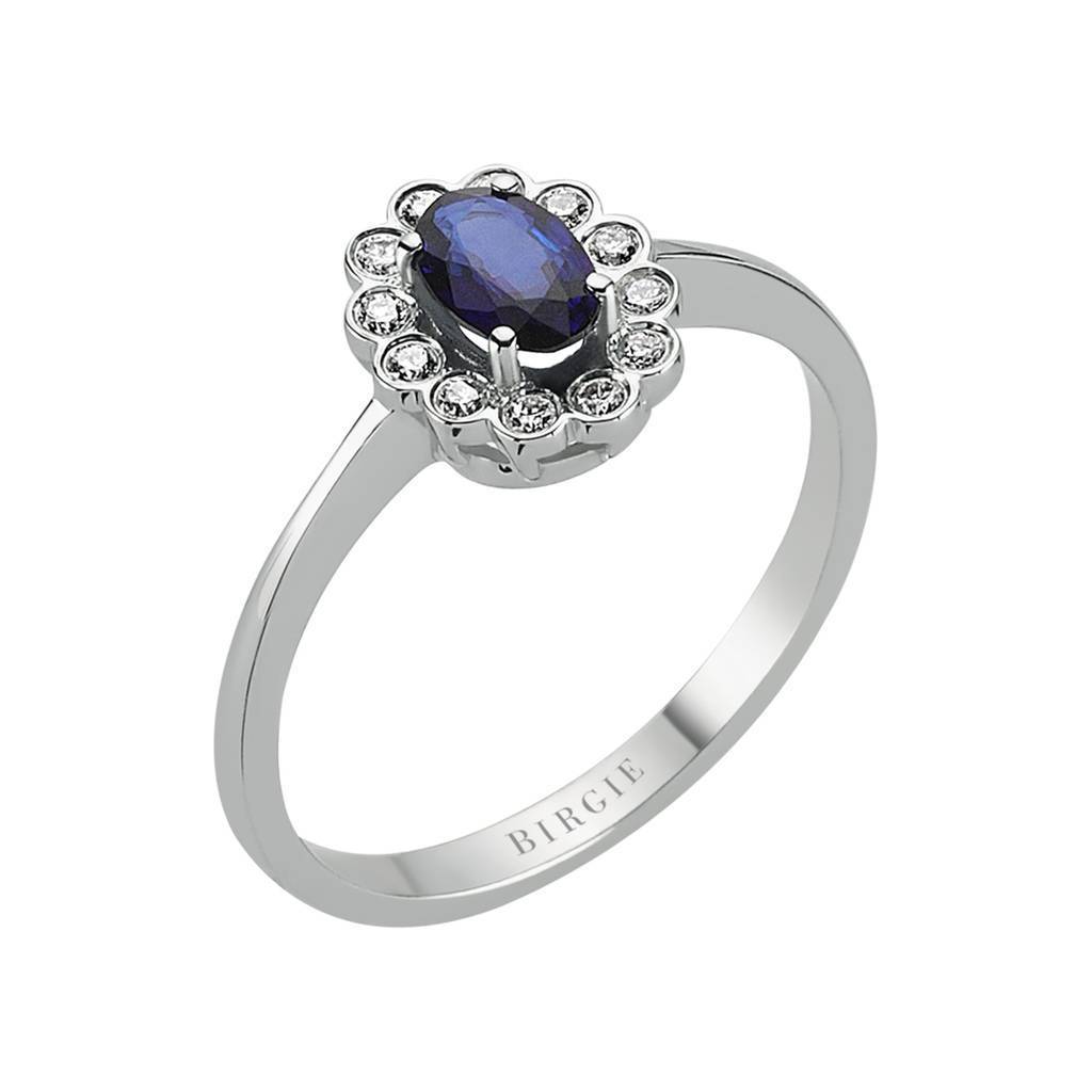 Oval Sapphire and Diamond Ring