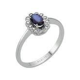 Oval Sapphire and Diamond Ring