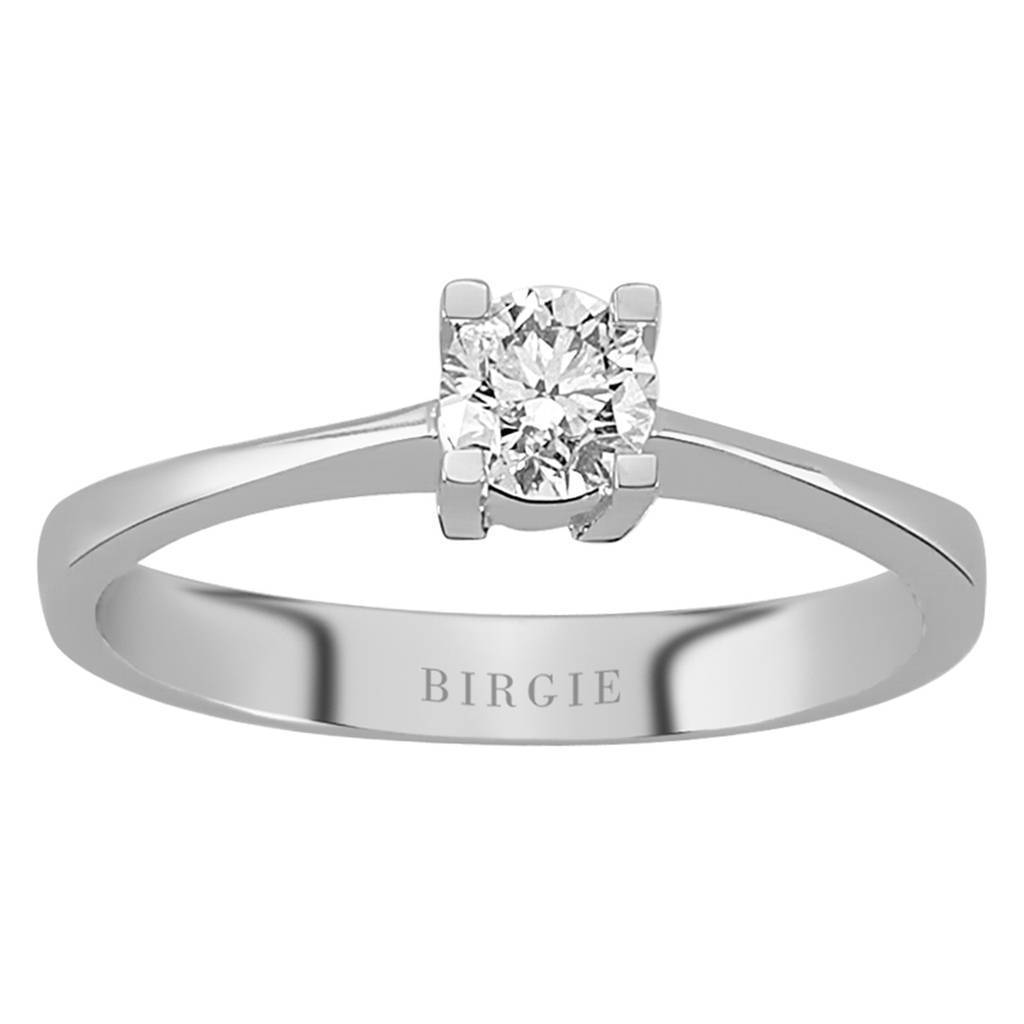 Bague solitaire diamant 0,38 carat