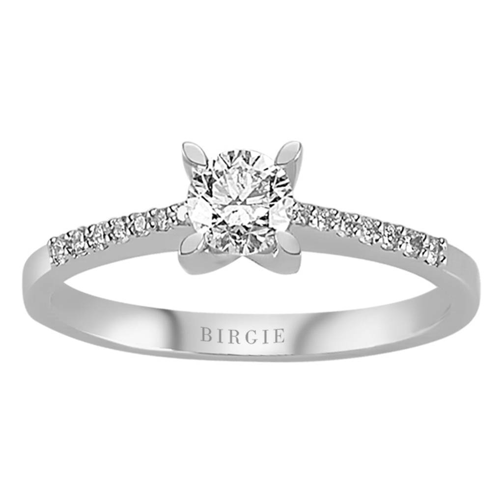 Bague de fiançailles halo de diamants de 0,51 carat
