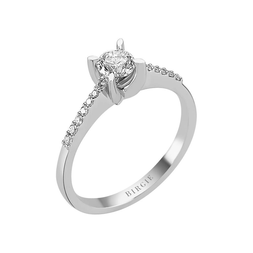 Bague de fiançailles halo de diamants de 0,51 carat