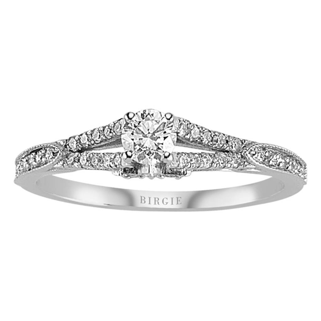 Bague de fiançailles halo de diamants total de 0,43 carat