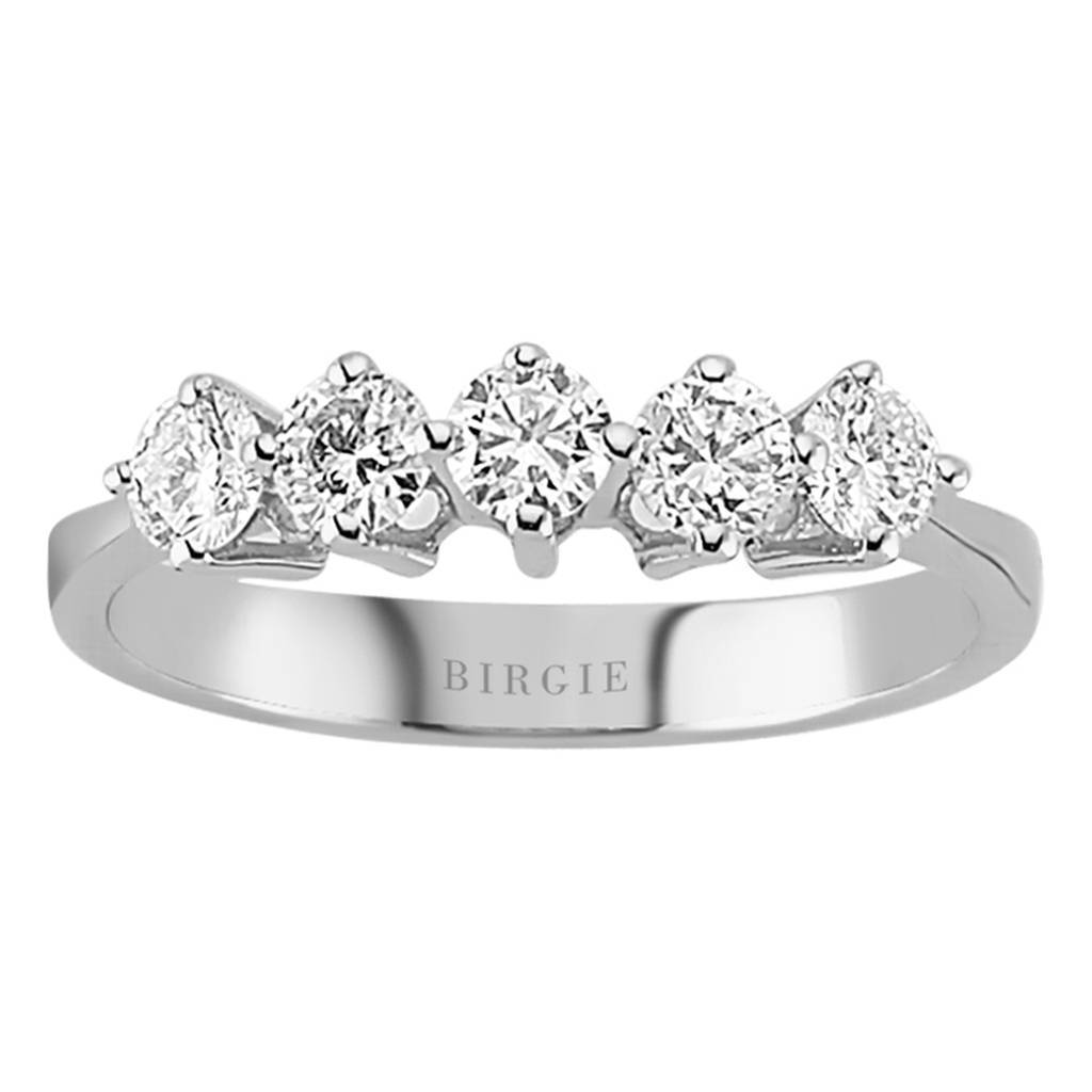 Bague de fiançailles 5 pierres diamant 0,72 carat