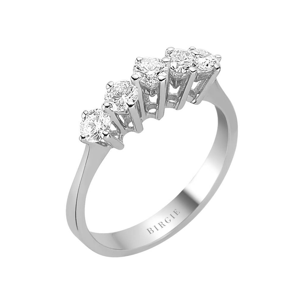 Bague de fiançailles 5 pierres diamant 0,72 carat