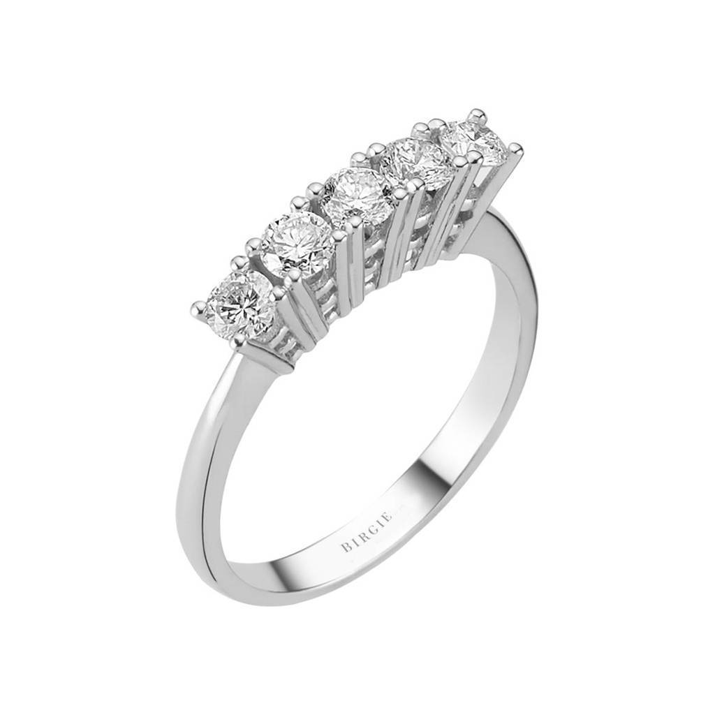 Bague de fiançailles 5 pierres diamant 0,74 carat