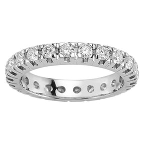 Bague de mariage d'éternité en diamant de 1,22 carat