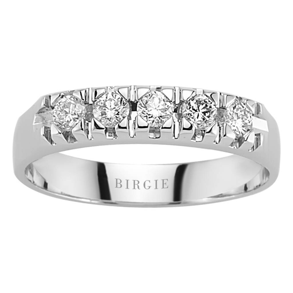 Bague de fiançailles 5 pierres diamant 0,31 carat