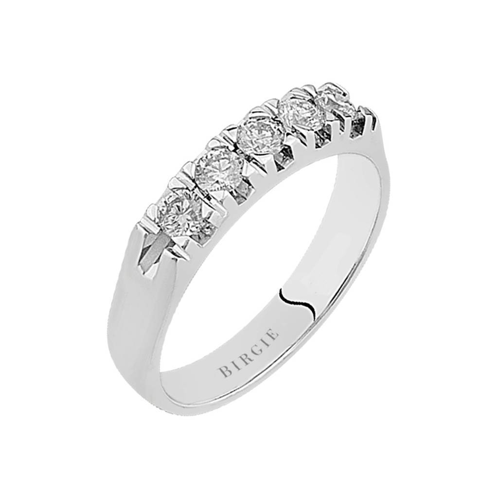 Bague de fiançailles 5 pierres diamant 0,43 carat