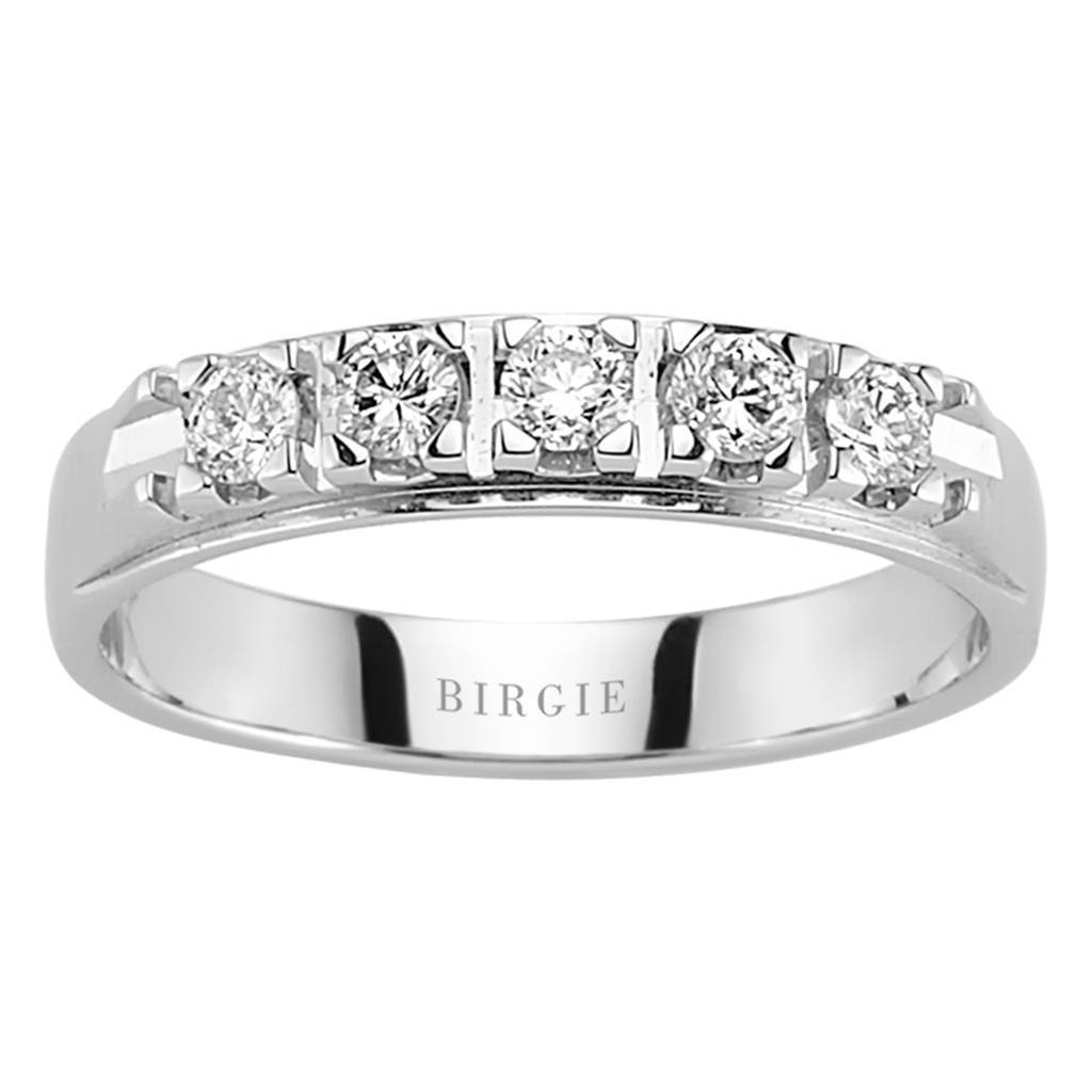 Bague de fiançailles 5 pierres diamant 0,31 carat
