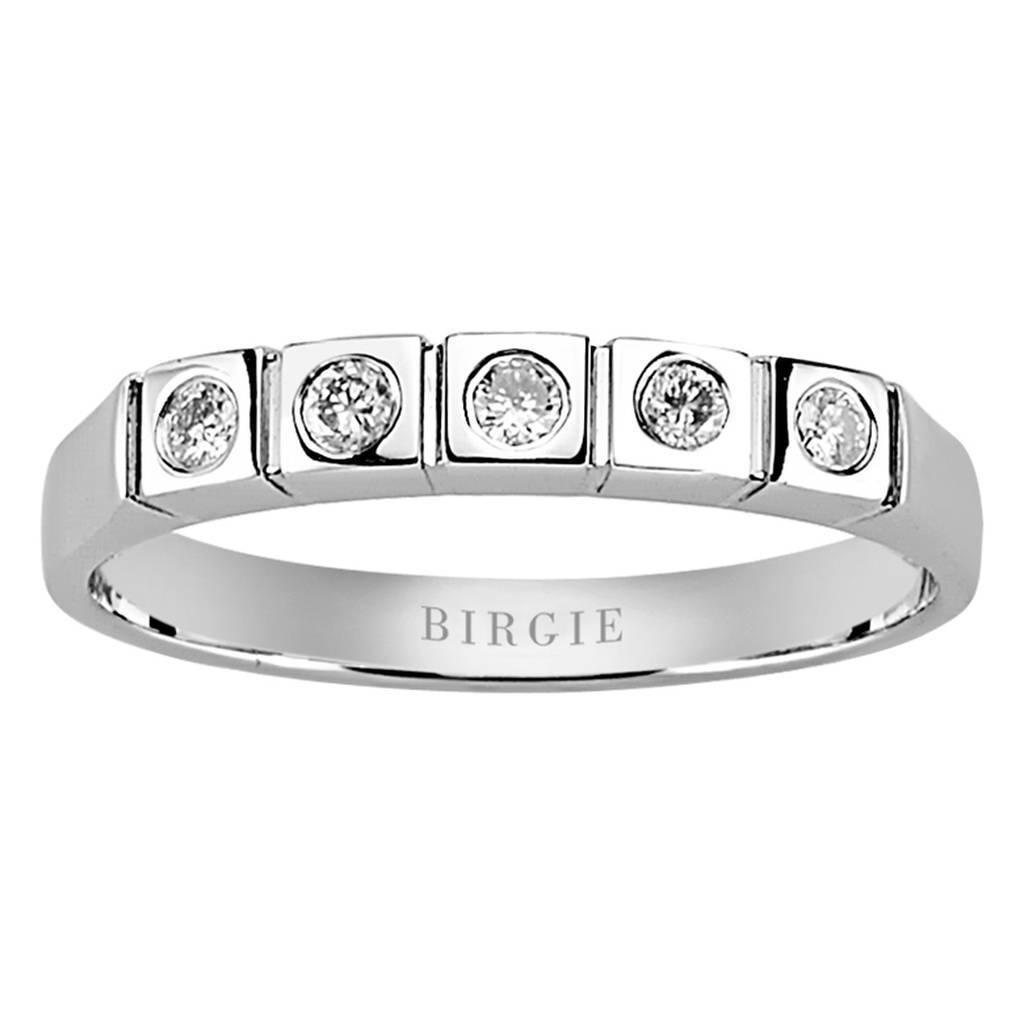 Bague de fiançailles à cinq diamants de 0,15 carat