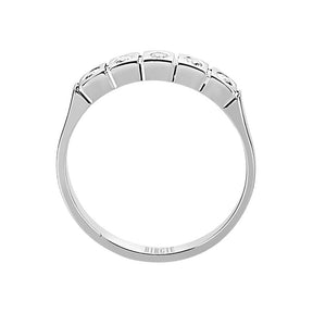 0.15 carat engagement ring with five diamonds