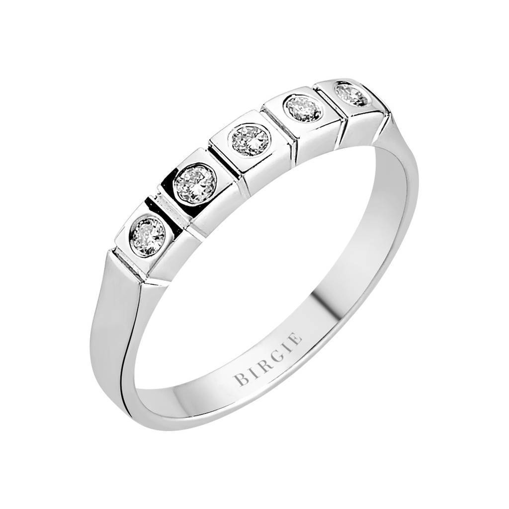 Bague de fiançailles à cinq diamants de 0,15 carat