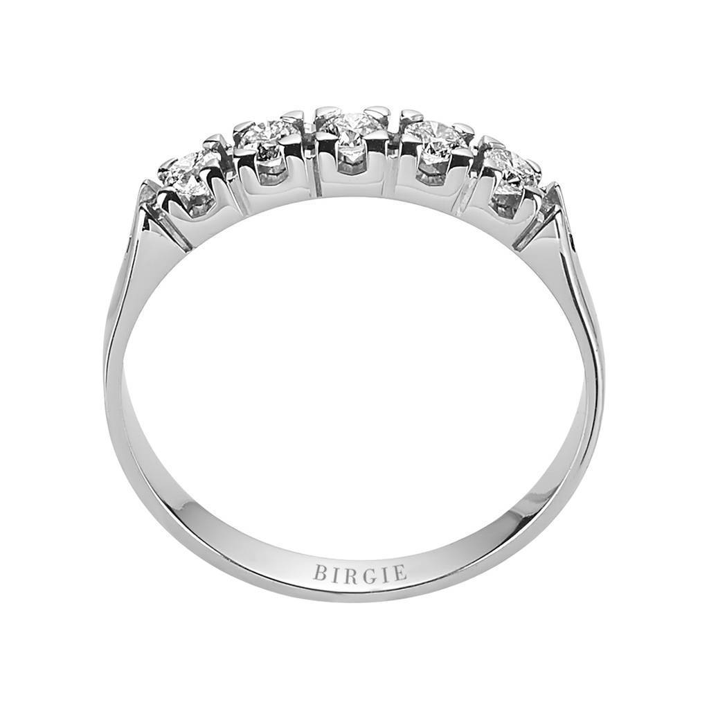 Bague de fiançailles 5 pierres diamant 0,30 carat
