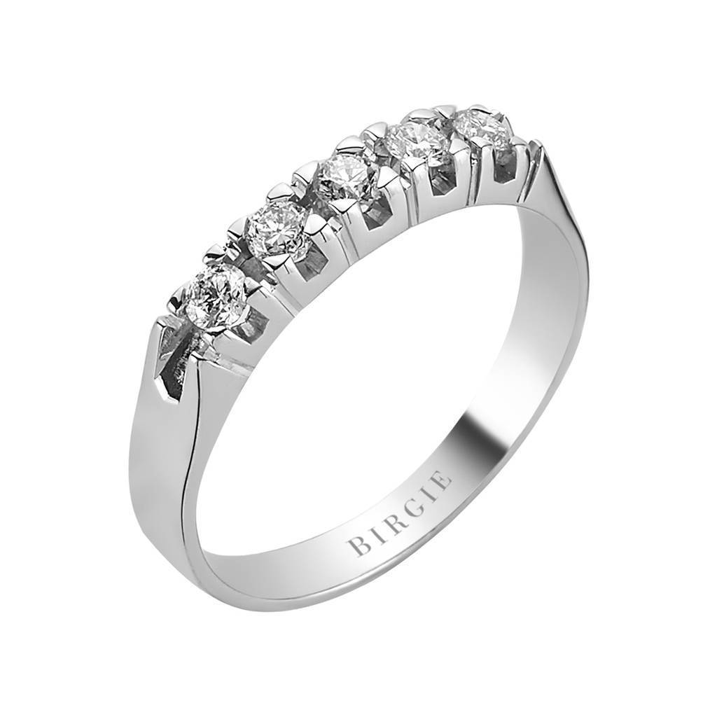 Bague de fiançailles 5 pierres diamant 0,30 carat
