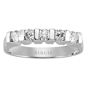 Bague de fiançailles 5 pierres diamant 0,45 carat