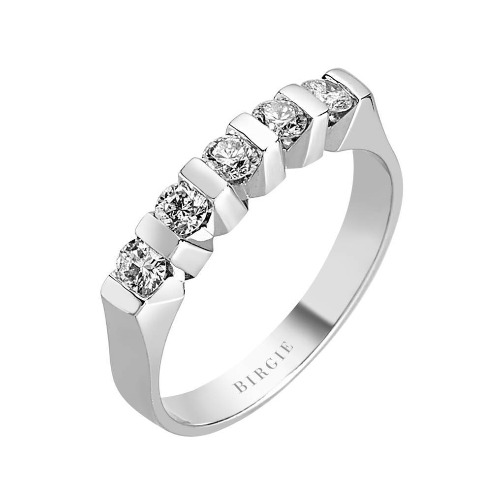 Bague de fiançailles 5 pierres diamant 0,45 carat