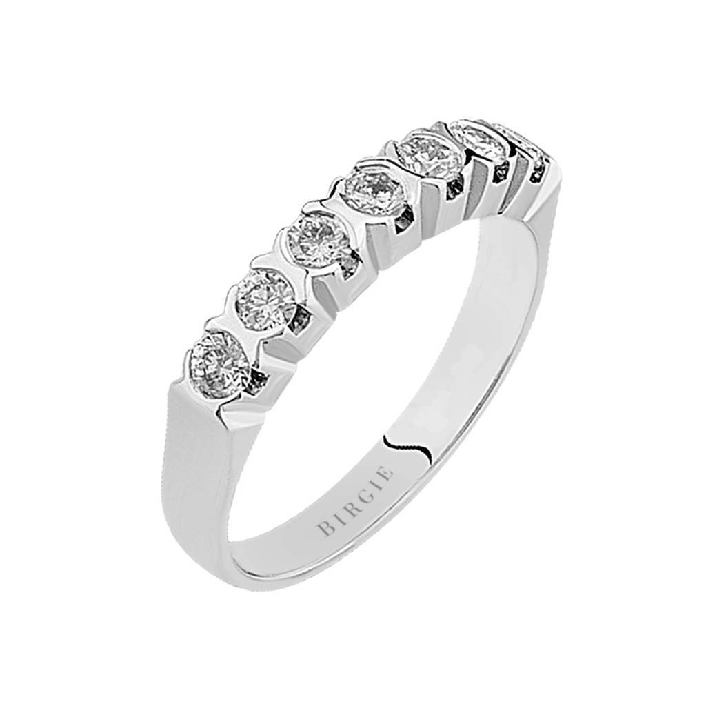 Bague de fiançailles à 7 pierres avec diamant de 0,53 carat