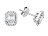 0.68 total carat diamond tria stud earrings
