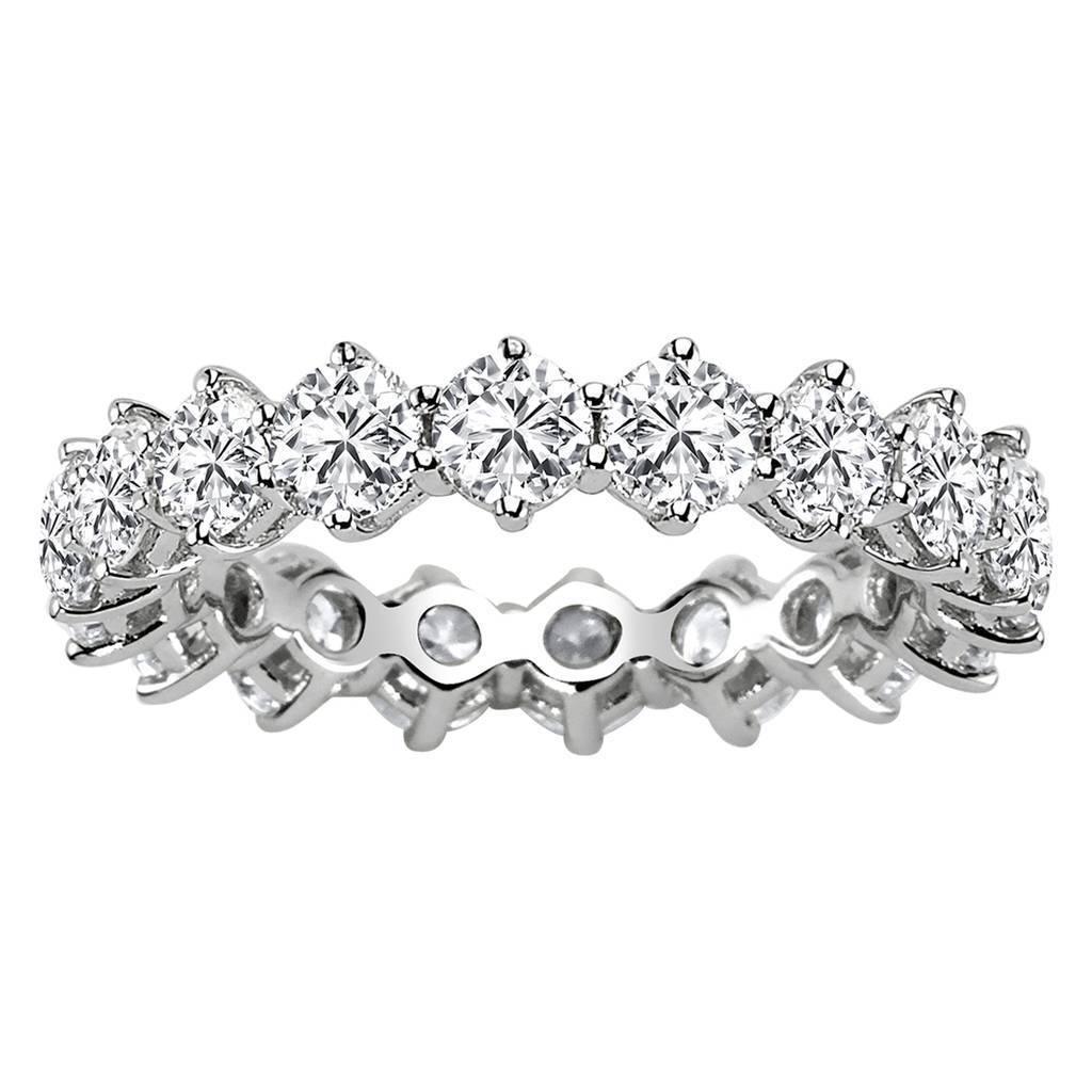 G Color 3.38 Carat Diamond Eternity Wedding Ring