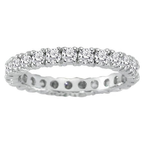 Bague de mariage d'éternité en diamant de 1,51 carat