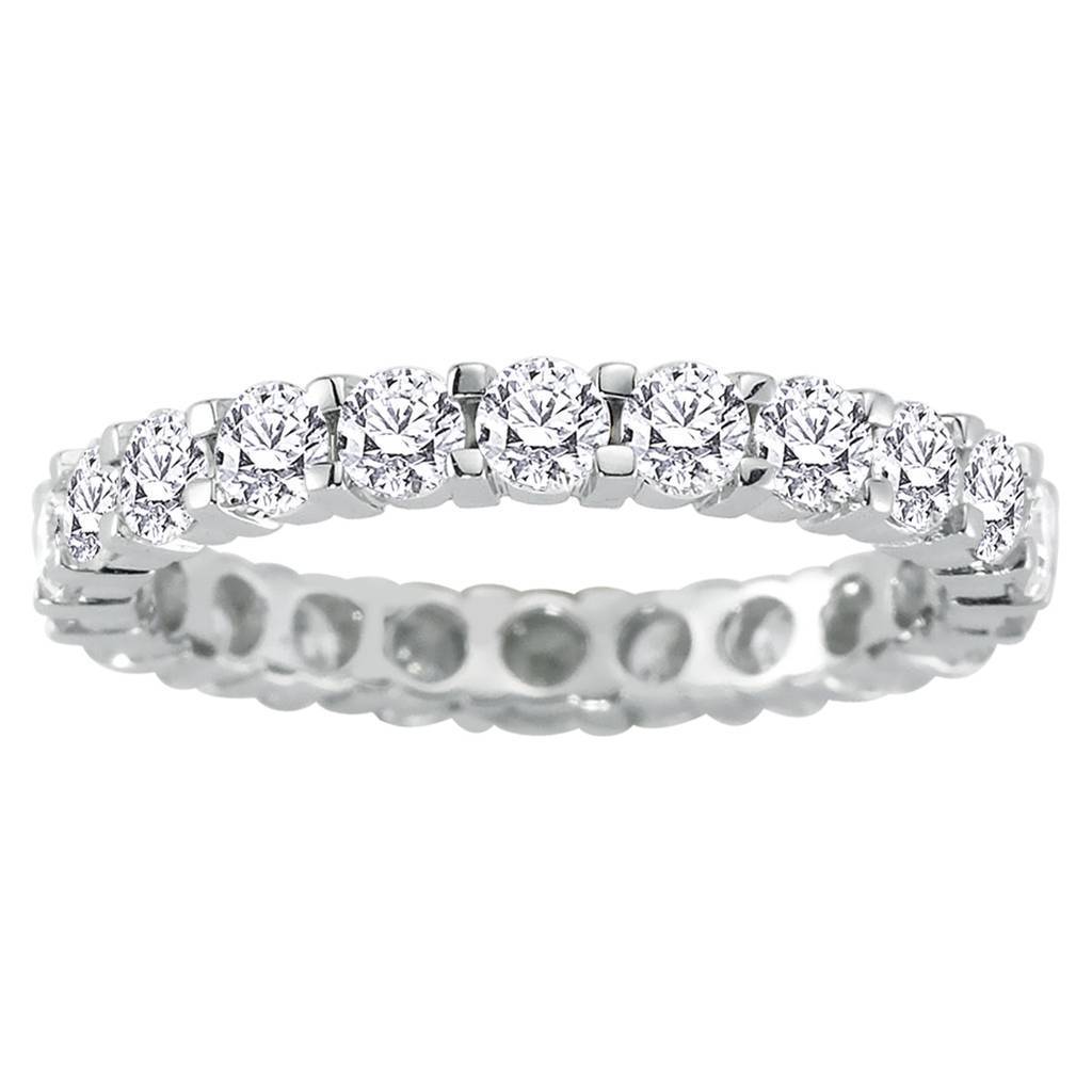 Bague de mariage d'éternité en diamant de 2,05 carats